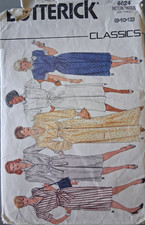 Butterick pattern 6624 sizes 8-12 shirt-waister dress CUT