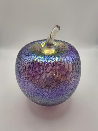 Heron glass large - heron, purple