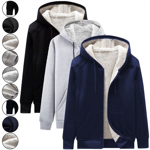 Mens sherpa fleece hoodie fur - mens,