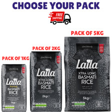 Laila Xtra Long Basmati Rice 1, 2, 5kg Healthy & Tasty Low Fat, Cholesterol Free