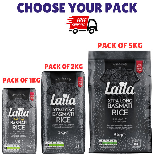 Laila extra long basmati rice - long,