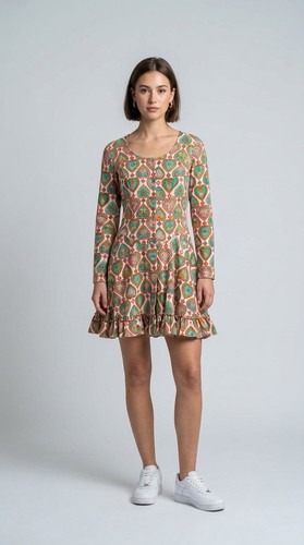 Retro printed long sleeve - retro,