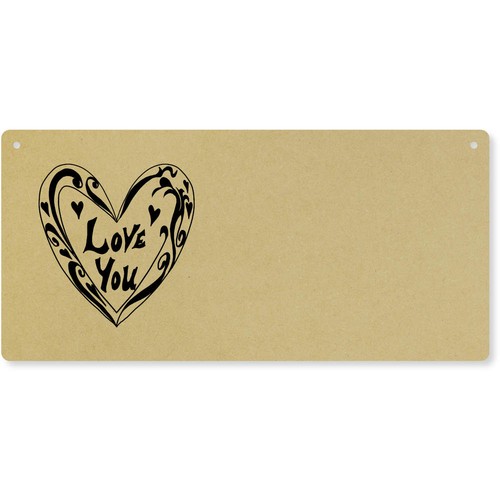 Love heart large wooden wall - 'love,