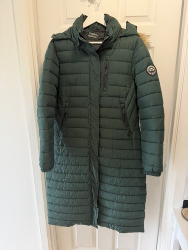 Superdry longline green - longline, puffa