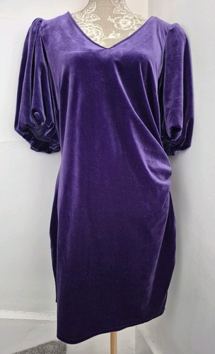 Purple velour cocktail dress - cocktail,