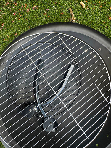 Round black steel - black, fire