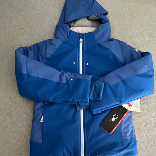 Spyder kids blue hooded ski - blue,