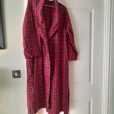 St Michael Marks & Spencer Red Tartan Dressing Gown Size 16-18