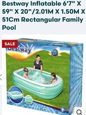 BESTWAY INFLATABLE GARDEN SWIMMING / PADDLING / SPLASH POOL  6' 7" / 2.01m  NEW