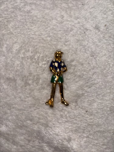 Vintage enamel golfing lady - enamel,