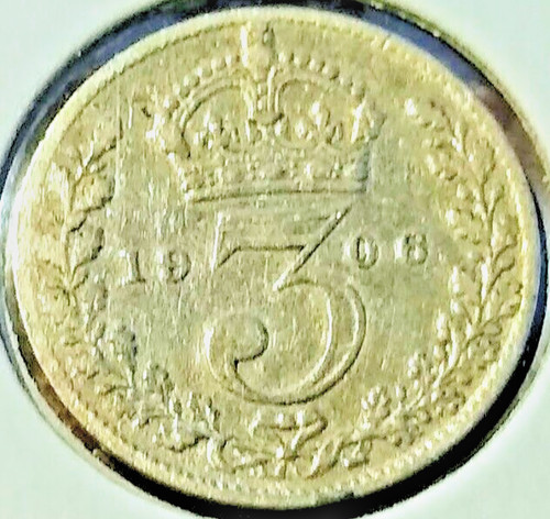 1906 edward vii threepence - vii,