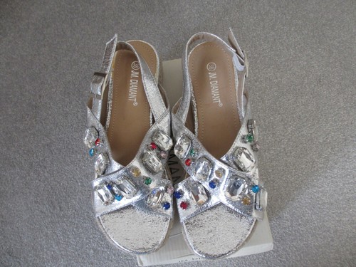 Silver womens sandals shoes - womens,