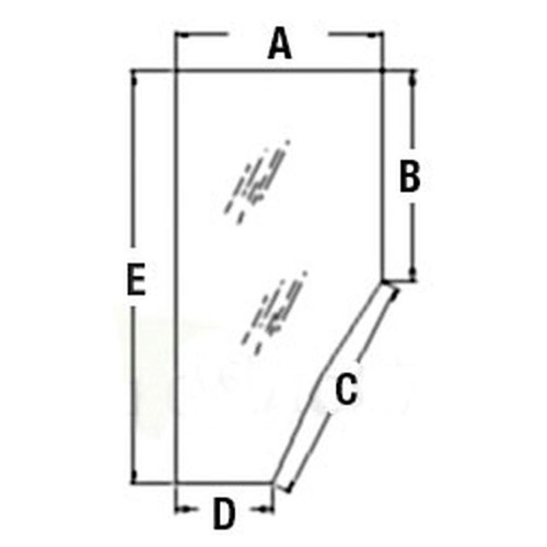 Door glass 3g710 70770 - door,