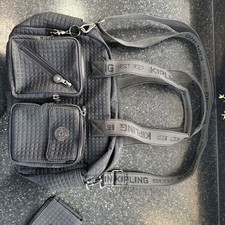 Kipling Medium Crossbody Bag In Black With Metal black  Monkey