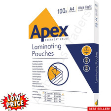 Apex A4 Laminating Pouches