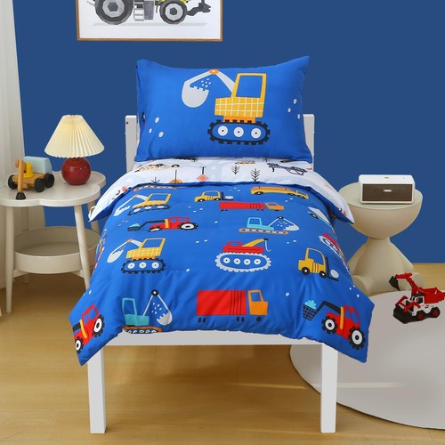 Blue car truck cot bed - blue,