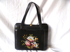 Vintage Antique Black Floral
