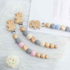Wooden Elephant Dummy Pacifier