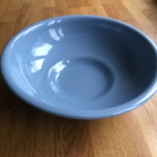 Fiesta Ware Pedestal Bowl - Homer Laughlin Blue  Serving  Bowl - Vintage