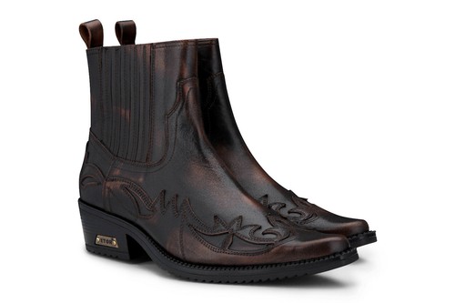 Mens leather cowboy ankle - mens,