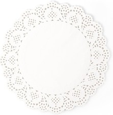 80 Pack Paper Doilies Lace for Party Cakes Crafts White 24cm