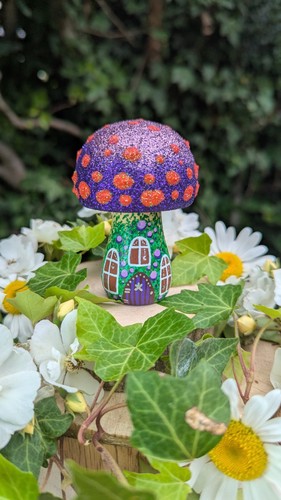 Whimsical mushroom fairy house - mushroom,
