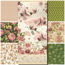 GRACEFUL CRANES COTTON FABRIC