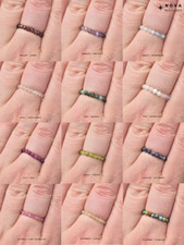 Birthstone Ring Beaded Stretch