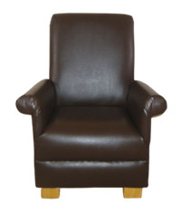 Dark brown faux leather - dark,