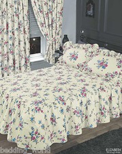 Liz blue fitted bedspread - fitted, set