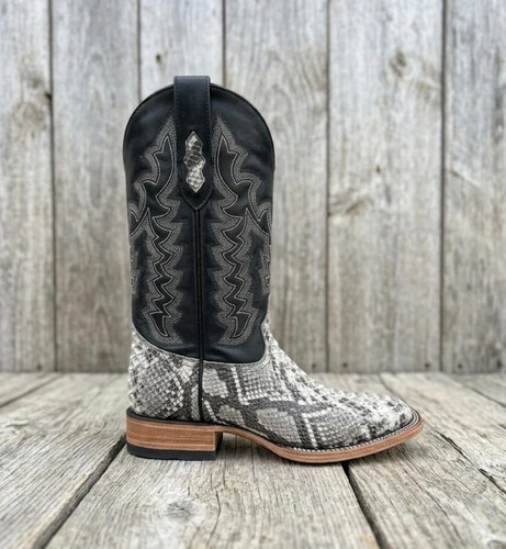 Men python print leather - python,