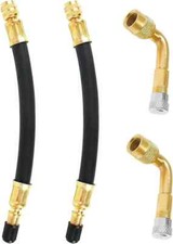 4x Tyre Valve Extension Set 90° Angled Adaptors for Car Bike Motorbike Schrader