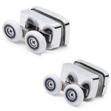 Shower Door Runners Rollers Guides 23mm wheels Replacements Spares DIY 2 Pack