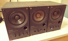 3x Sony SMS-1P Powered Near Field Studio Monitor Speaker System