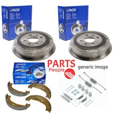 FOR VW AMAROK 2.0 TDI MK1 PAGID REAR BRAKE DRUMS 295MM + SHOES + FITTING KIT NEW