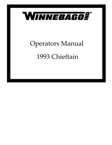 Winnebago 1993 chieftain - winnebago,