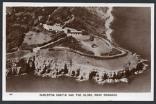 Postcard Swanage Dorset aerial view Durlston Castle and The Globe RP