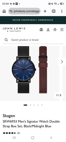 Skagen signatur quartz - quartz, blue