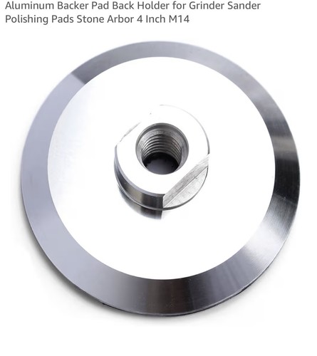 Aluminum backer pad holder for - pad,