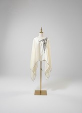100% Pure Silk Ivory Cape Kaftan With Phoenix’s Embroidered And Embellishments