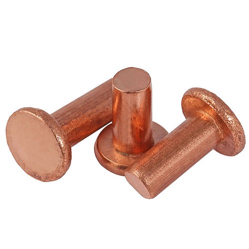 Copper rivets flat head - copper,
