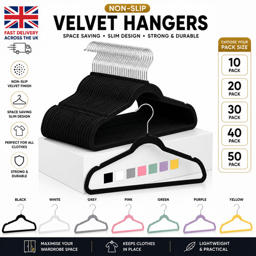 Non slip velvet hangers - slip,