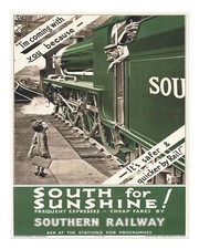 Vintage railway poster - railway,