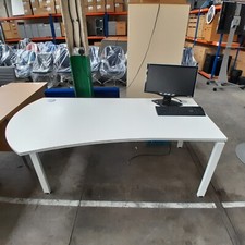 White Kidney Shaped Desk