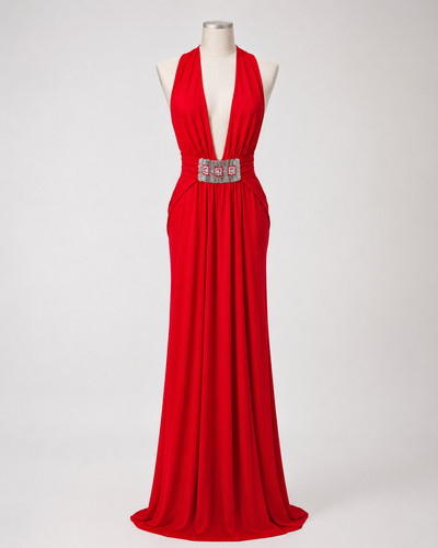 Anoushka red evening gown - evening,