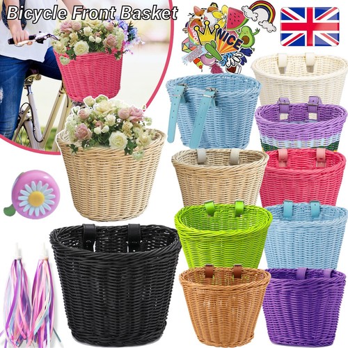 Rattan bicycle front basket - rattan,