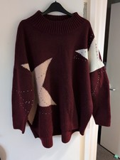Monsoon Star Jumper Berry Red