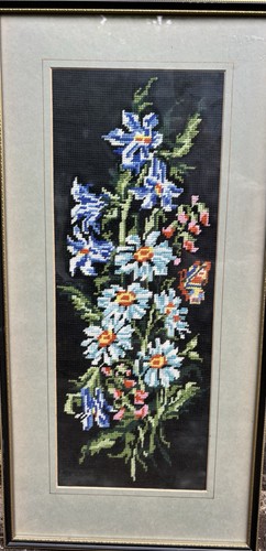 Large framed hand stitched - framed, hand-stitched