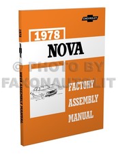 1978 Chevy Nova Factory Assembly Manual 78 Exploded Views Chevrolet Rally Custom