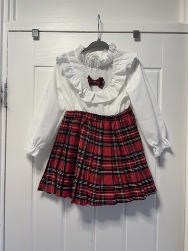Christmas tartan pleated dress